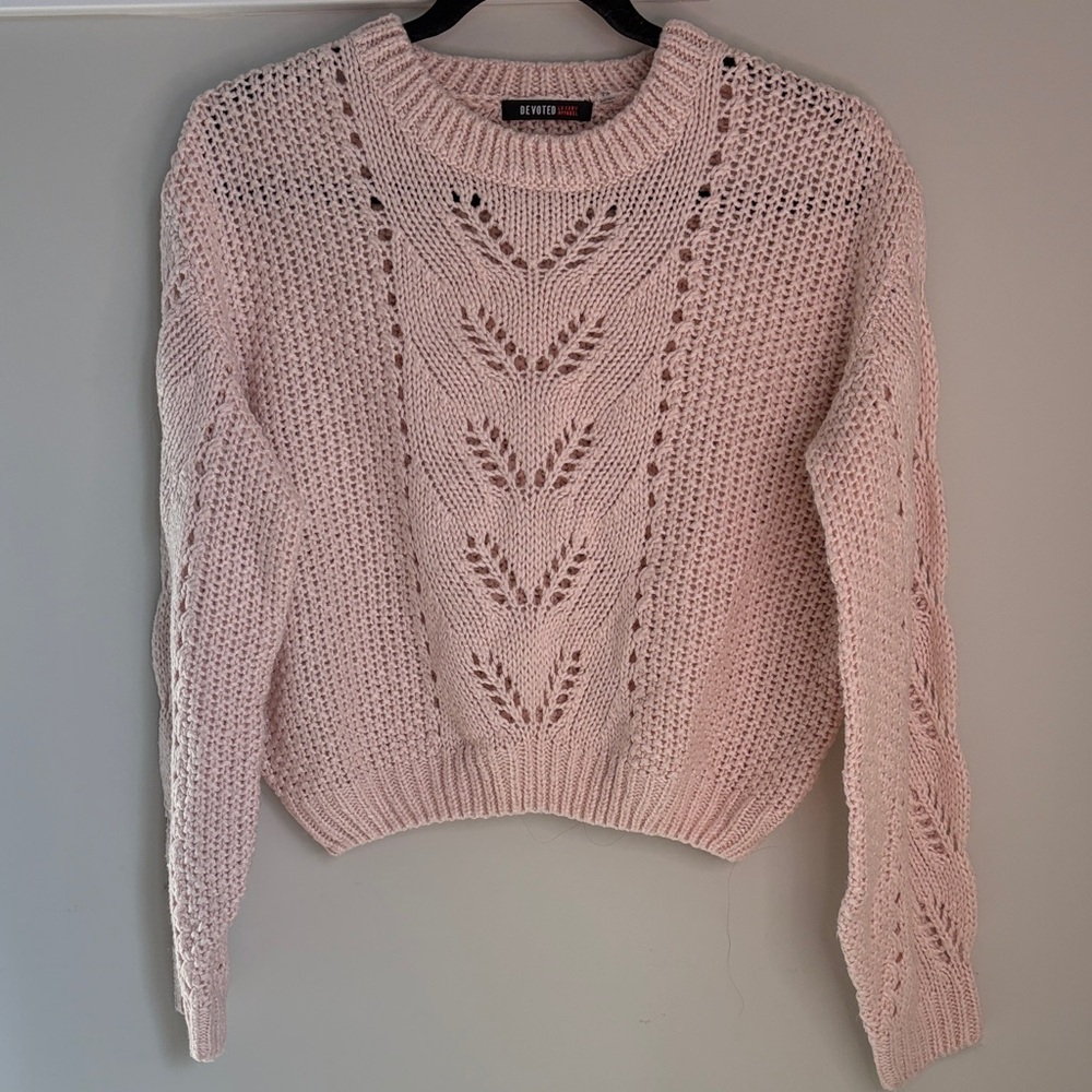 🔥4/$20 Devoted Blush Knit Crew Neck Sweater